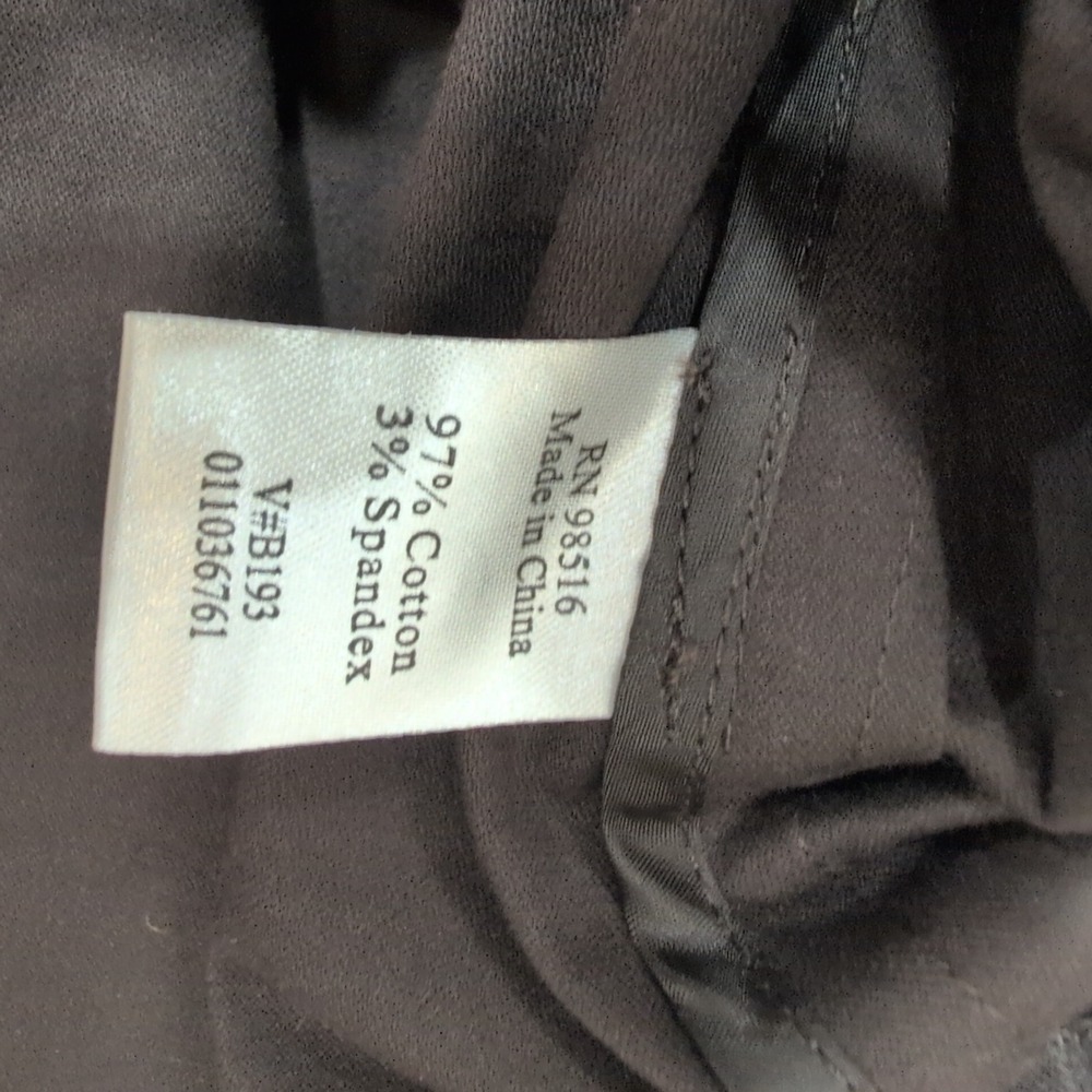 Coldwater Creek Womens XL Brown Button Front Jacket 3/4‎ Sleeve Cotton Blend - Picture 3 of 4